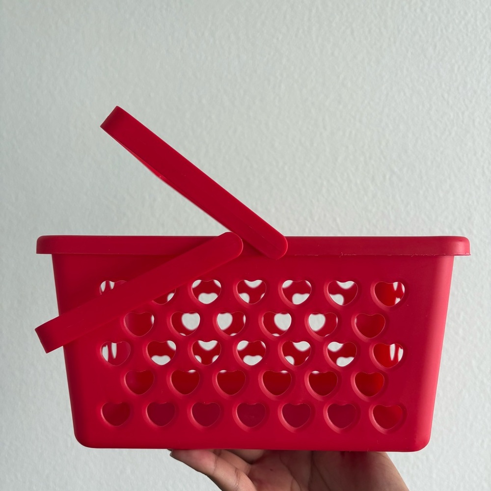 Valentine Red Heart Storage Basket Target